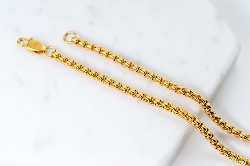 boxed gold plated chain